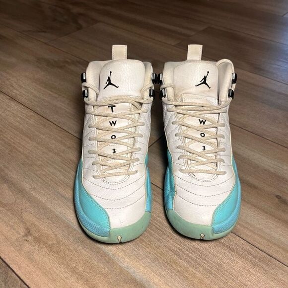 Nike Air Jordan 12 Retro Light Aqua (GS) Size 5Y or Women’s 6.5 - Picture 2 of 7